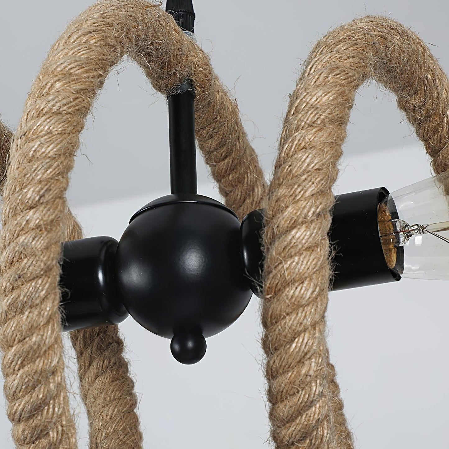 Spiral Hemp Rope Industrial Chandelier