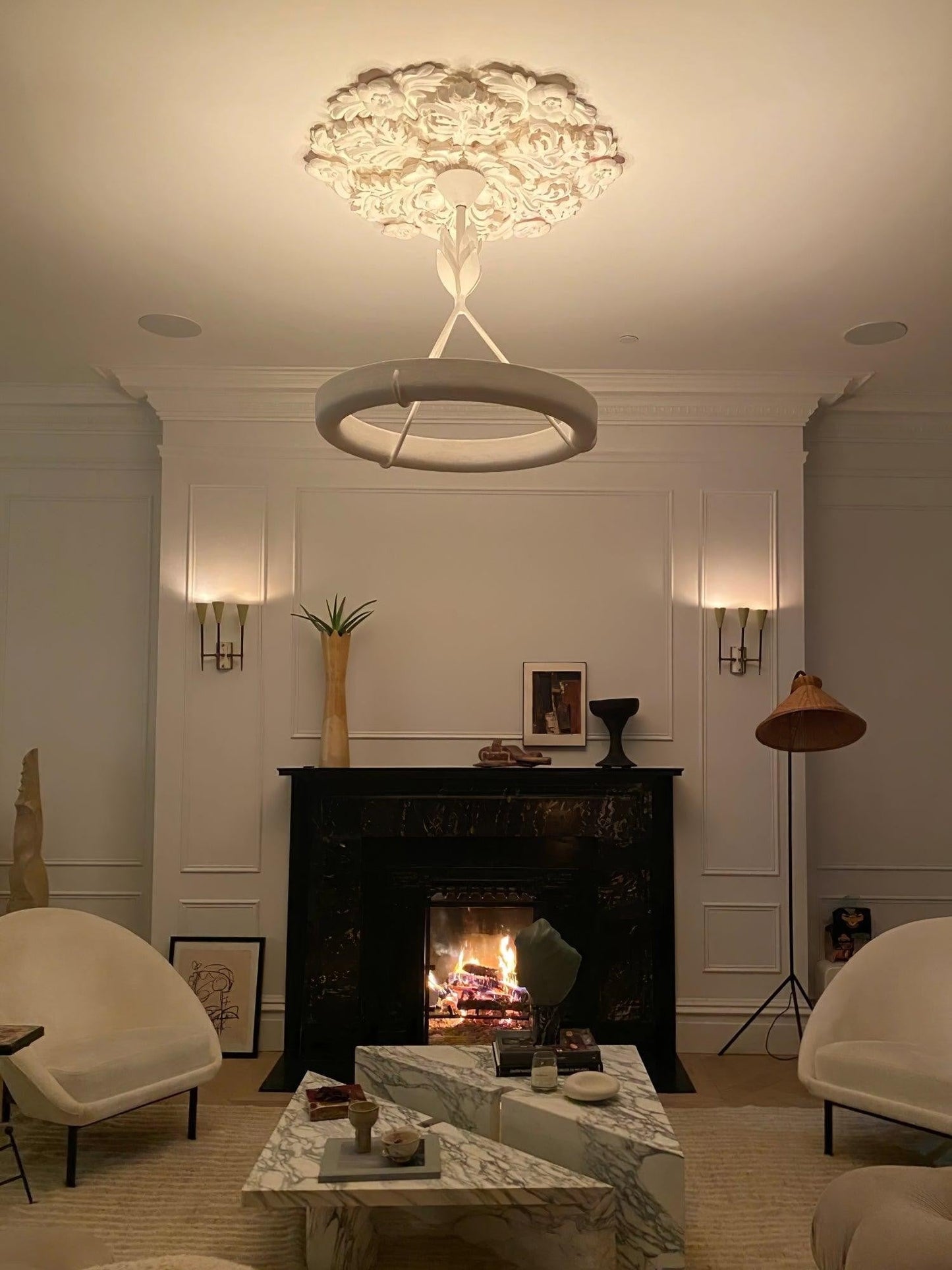 Tinsley Sculpted Plaster Chandelier