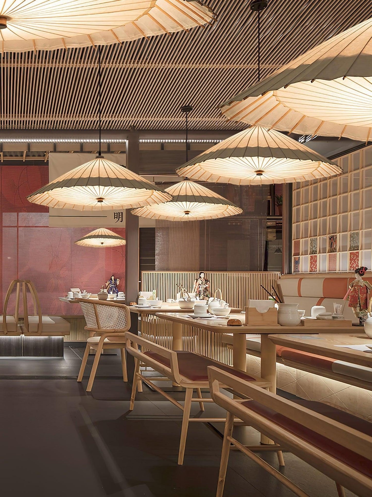 Umbrella Fabric Canopy Pendant Light