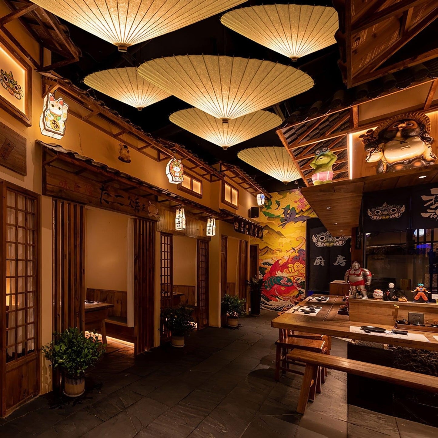 Umbrella Fabric Canopy Pendant Light