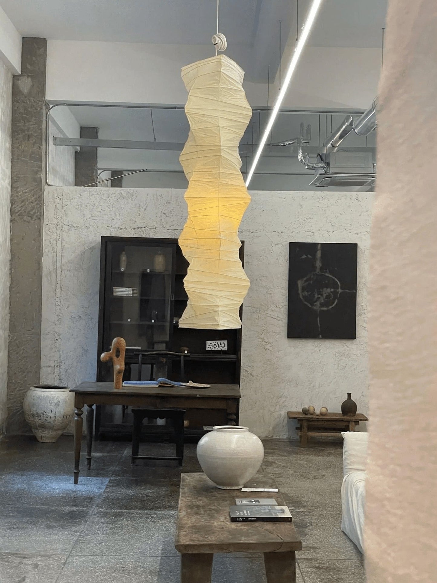 Washi Paper Sphere Pendant Light