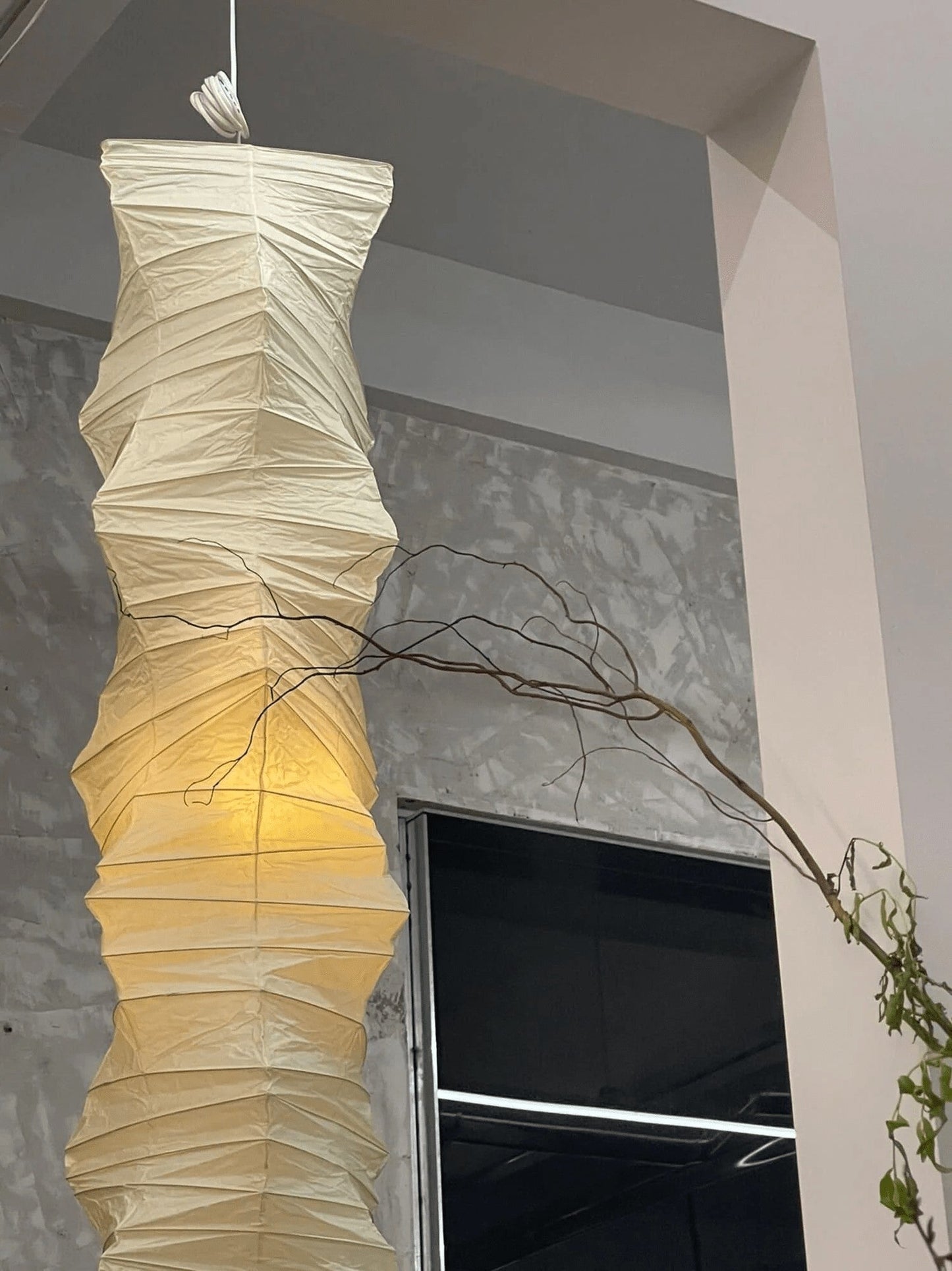 Washi Paper Sphere Pendant Light