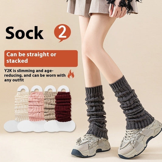 Yuki Long Knit Wool Socks